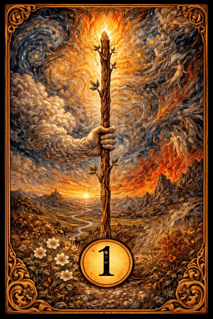 As de Bastos tarot significado energía inicio creativo