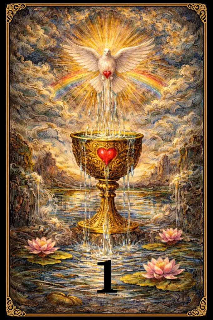 As de Copas tarot significado amor inicio emocional
