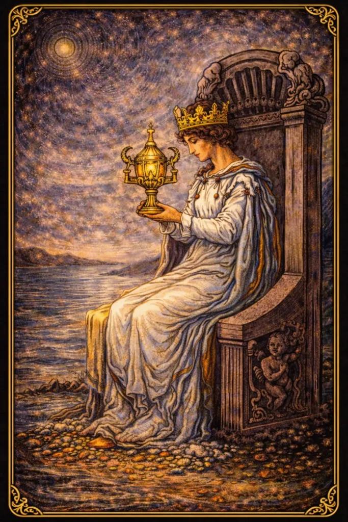 Reina de Copas tarot significado intuición empatía sensibilidad