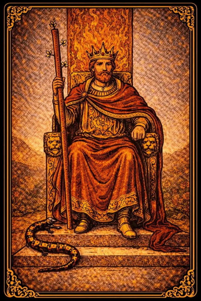 Rey de Bastos tarot significado liderazgo visión