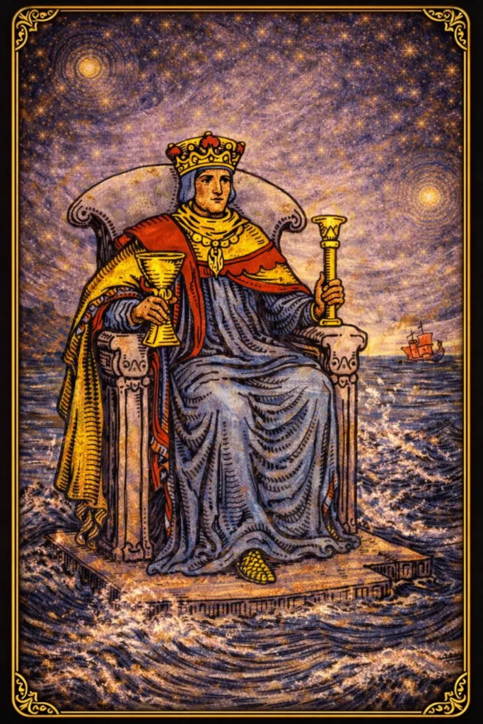 Rey de Copas tarot significado control emocional sabiduría